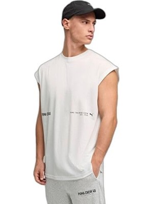 Die Grup Puma M Graphic Cutoff Tank Erkek Antrenman Tişörtü 52852902 Beyaz