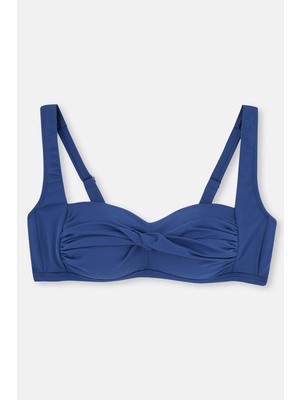 Hakay Dagi Korseli Toparlayıcı Bikini Üst, 44, 24SW82104ST, Indigo, Kadın