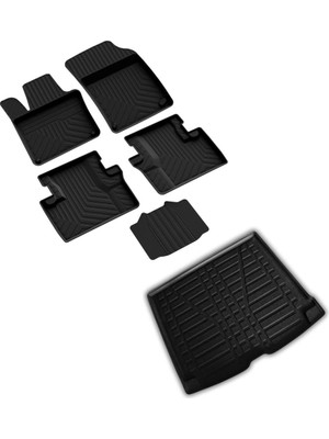 Hakay Ferrous Autoaccessories Volvo XC60 ile Uyumlu 4d Paspas ve 3D Bagaj Havuzu 2017 ve Üstü