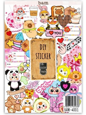 Die Grup Cute Baby My Dıy Sticker Book 24 * 17 cm 16 Sayfa Özel Tasarım Rengarenk Sticker Kitabı