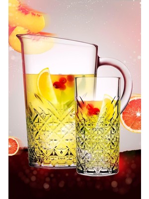 Hakay Pasabahce 5 Parça Tımeless Sangria/mojito Kokteyl Keyfi Seti - 4 Uzun Kokteyl Bardağı + Karaf/sürahi 869BEST675890.