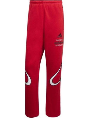 Hakay Adidas Erkek Eşofman Altı Fleece Pant KG2677, Kırmızı, M