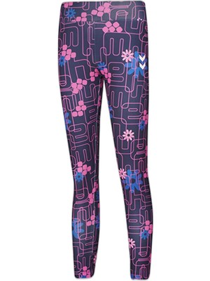 Hakay Hummel Slim Fit Logolu Yüksek Bel Dar Paça Sporcu Tayt Kız Çocuk Tayt 932431