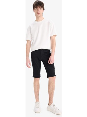 Hakay Defacto Slim Fit Dar Kesim Jean Bermuda Şort E4009AX25SM