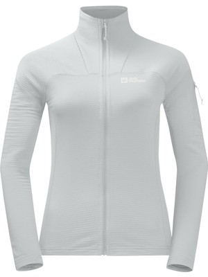 Hakay Jack Wolfskin 1710981_6709 Prelight Fz W Cool Grey Kadın Outdoor Polar Gri Xs
