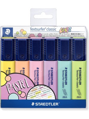 Hakay Staedtler 364 Cwp6 Textsurfer Classic Pastel Fosforlu Kalem 6'lı Blister