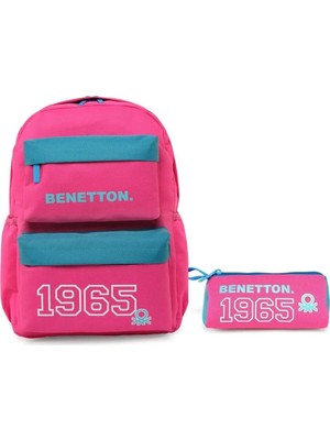 Hakay United Colors Of Benetton Unıted Colors Of Benetton Kız Çocuk Okul Çanta Seti 1300204,FUŞYA-TURKUAZ Tek Ebat