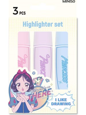 Hakay Miniso Disney Manga Prenses Lisanslı 3'lü Marker Set