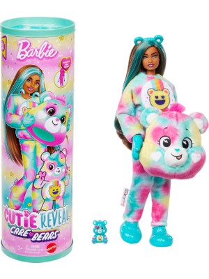 Hakay Barbie Cutie Reveal Sevimli Ayıcıklar Bebek ve Aksesuarları, Mutlu Ayıcık, Renk Değişimi ve Mini Ayıcık Dahil 10 Sürpriz Içeren 2. Seri, JFV62