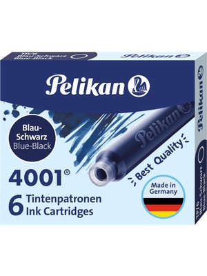 Hakay Pelikan TP6X Dolma Kalem Kartuşu Mavi Siyah TP6XMS