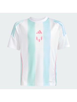 Hakay Adidas Messı Tr Jsy Y Unisex Çocuk Kısa Kollu Forma/tişört, White/semi Flash Aqua, 11-12 Yaş
