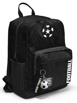 Hakay Coral High Siyah Futbol Desenli Okul Sırt Çantası 23698