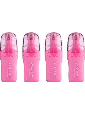 Hakay Serve Berry Mını Fosforlu Kalem Pastel Pembe 4lu Set