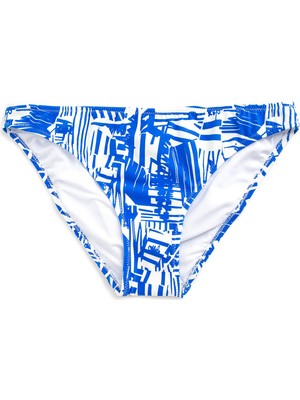 Hakay Koton Kadın Bikini Altı Geometrik Desenli, Mavi Desenli (6d7), 34