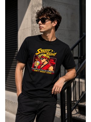 BarsDepo Street Frıday Baskılı Tişört, Premıum Kalite Unisex Çocuk / Yetişkin