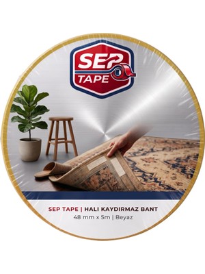 Hakay Halı Kaydırmaz Bant, Halı Yapıştırıcı Bant 5 Metre Uzunluk x 48 mm Genişlik