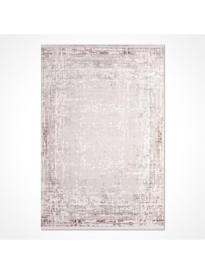 Hakay Lia Cream Soyut Modern Geometrik Etnik Eskitme Desenli Boho Makinada Yıkanabilir Hafif Hav Toz Vermez Leke Tutmaz Kaymaz Taban Dijital Makine Baskı Halı Oturma Odası Salon Yolluk Koridor Mutfak Halısı