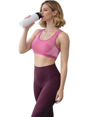 Die Grup Doremi Seamless Spor Büstiyer Pembe S-M