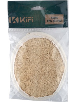 Hakay Kifi Doğal Kabak Oval Yüz Pedi - Çift Taraflı