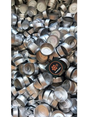 Hakay Petekoğlu (200 Adet) Boş Alüminyum Tealight Mum Kabı Kabı Standart Boş Kase
