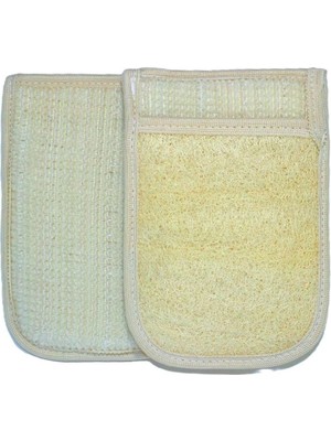 Hakay Eldione Aile Boy 2 Adet Doğal Kabak Lifli Kese, Banyo Eldiveni Çift Taraflı Vucüt Kesesi PEELING,15X23 Cm, Exfoliating, Cilt Temizleyici Hücre Yenileyici Canlandırıcı Etki, Selülit Karşıtı (2, Medium)