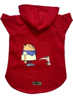 Hakay Monopetz Kapişonlu Polar Sweatshirt Köpek ve Kedi Kıyafeti & Elbisesi Kırmızı Cando S