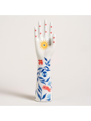 Hakay Tanbu Beyaz Porselen Dekoratif Obje 8X6X33 cm