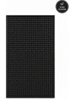 Hakay Siliconly Bar Mat 30X15 –%100 Silikon Kaymaz Tezgah Pedi – Bardak/kafe/bar