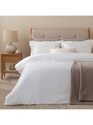 Hakay GLAD%100 Pamuk King Size Nevresim Seti 230X220 cm Beyaz/soguk Grı