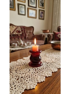Hakay El Yapımı Reçine Mumluk, Masa Üstü Dekoratif Mum Tutucu, Rustik Ev Dekoru, Mum Hediyedir