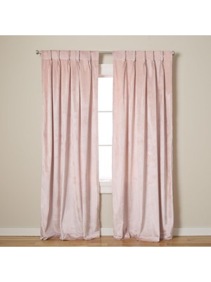 Hakay Exclusive Home Curtains, Kadife Pp Pinch Pileli Perde Paneli, 27X96, Kırmızı
