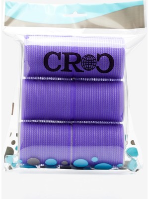 Hakay Croc 1203 Cırtlı Sünger Bigudi Mor 6lı Çap 5cm