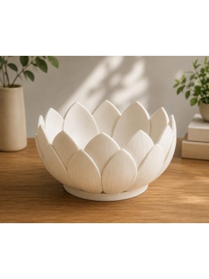 Hakay Lotus Tasarımlı Dekoratif Kase – Çok Amaçlı Sunum ve Organizer Kasesi