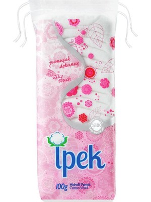 Hakay Ipek Hidrofil Pamuk, Beyaz, 100G, Tek Kullanımlık, Doğal Pamuk Içerikli
