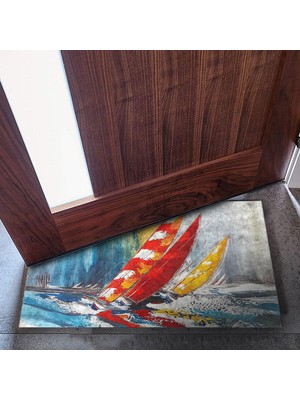 Hakay Monnhein Kapı Önü Paspası - Modern ve Şık Kapı Paspası | Ev, Ofis ve Dış Mekân Kullanımı Için (Rüzgarın Kanatları) 45X65