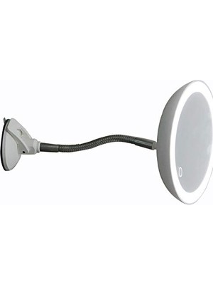 Hakay Land Of Myth - Şerit LED Işıklı Banyo Makyaj-Tıraş Aynası, 10X Hd Büyütme, Esnek, Dokunmatik Işık Kısma, Ayarlanabilir Kol