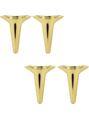 Hakay BADEM10 4 Adet Aspen Lüks Mobilya Kanepe Sehpa Puf Koltuk Ayağı Altın Gold Baza Ayak 24 cm