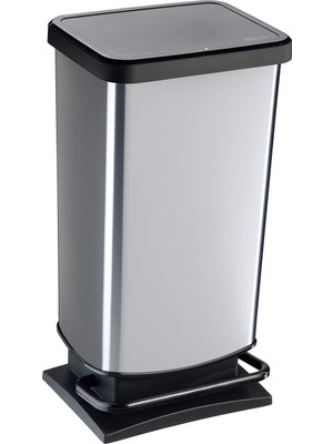 Hakay Rotho Paso Çöp Kutusu 40 L, Plastik, Siyah, 40 Liter
