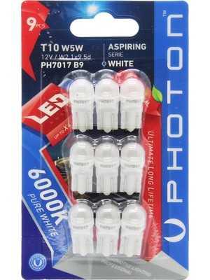 Hakay Photon Ampul T10 W5W LED (9'lu Blister) Pht PH7017 B9