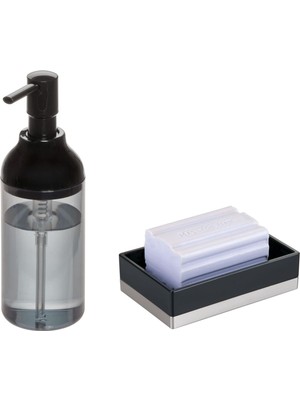 Hakay Bosphorus Sıvı Sabunluk ve Sabunluk 2 Li Banyo Seti Siyah Model
