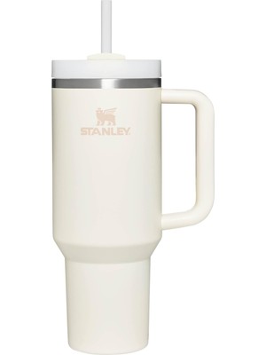 Hakay Stanley Quencher H2.0 Flowstate Pipetli Termos Bardak 1.18 Litre - Krem | Paslanmaz Çelik