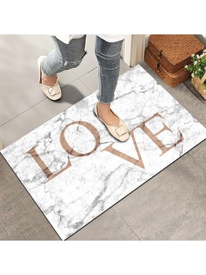 Hakay Monnhein Kapı Önü Paspası - Modern ve Şık Kapı Paspası | Ev, Ofis ve Dış Mekân Kullanımı Için (Love) 40X60