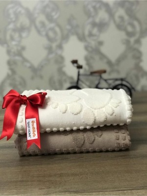 Hakay Banyo Ayak Havlusu 2'li(Krem-Bej)