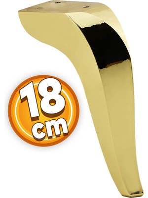 Hakay BADEM10 Harvey Lüks Mobilya Kanepe Sehpa Tv Ünitesi Koltuk Ayağı 18 cm Gold Altın Baza Ayak