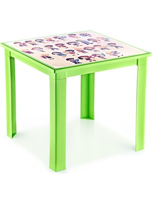 Hakay Fiore 50X50 H:40 Çocuk Masası Yeşil-Alfabe