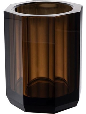 Hakay System Cyrstal Bath Accessory Tooth Mug Brown Siyah Tek Ebat BA2049 007 C7