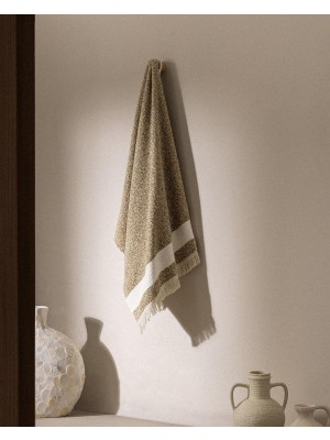 Hakay BREST%100 Pamuk Banyo Havlusu - Haki - 75X150 cm