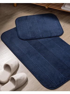 Hakay Madame Coco Emele 2'li Banyo Paspası, Indigo