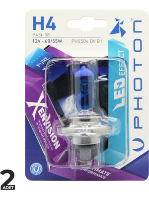 Hakay Photon Diamond Xen Vision 12V Beyaz Ampul H4