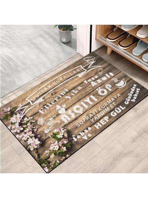 Hakay Monnhein Kapı Önü Paspası - Modern ve Şık Kapı Paspası | Ev, Ofis ve Dış Mekân Kullanımı Için (Mutfak Kuralları) 45X65